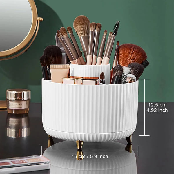 360° Rotating Makeup Organizer – Desktop Storage Stand